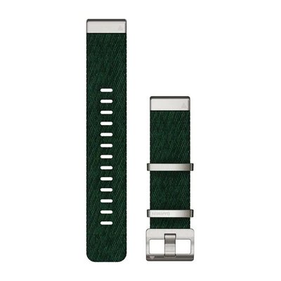 Ремінці для годинника Garmin QuickFit 22 нейлонові жаккардового плетіння, сосново-зелені 010-13008-00 фото
