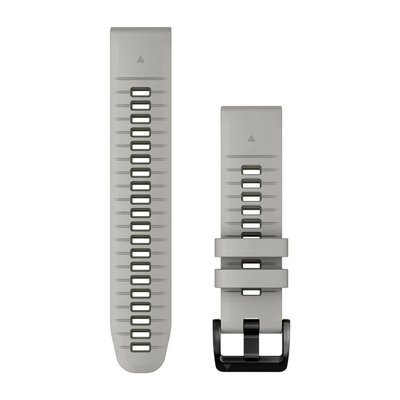 Ремінці для годинника Garmin QuickFit 22 силіконові, туманно-сірі/мохові 010-13280-08 фото