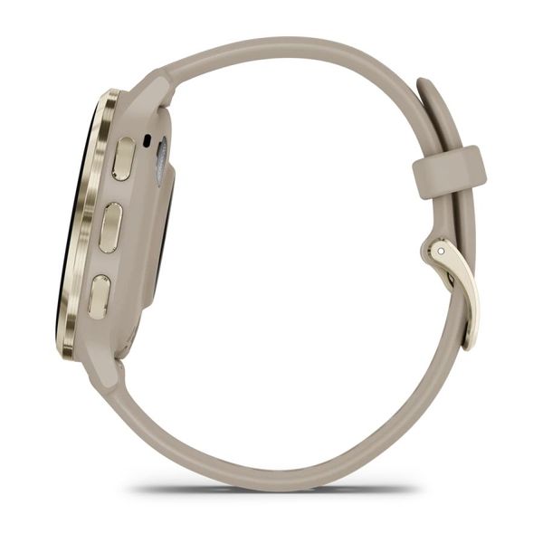 Смарт-годинник Garmin Venu 3s французький сірий із золотистим сталевим безелем і силіконовим ремінцем 010-02785-02 фото