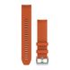 Ремінці для годинника Garmin QuickFit 22 силіконові, янтарно-помаранчеві зі сріблястою фурнітурою 010-12738-34 фото