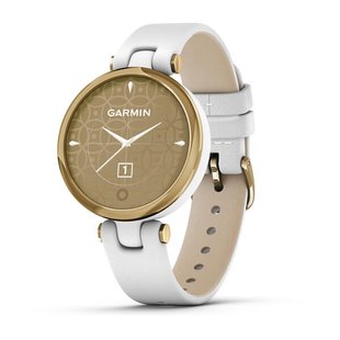 Смарт-годинник Garmin Lily Classic зі світло-золотистим безелем, білим корпусом та італійським шкіряним ремінцем 010-02384-B3 фото