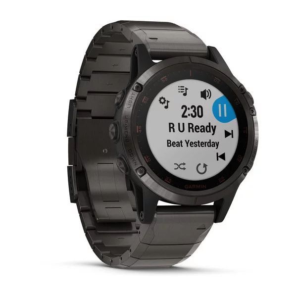 Смарт-часы Garmin fenix 5 Plus Sapphire серые титановые DLC с титановым ремешком 010-01988-03 фото