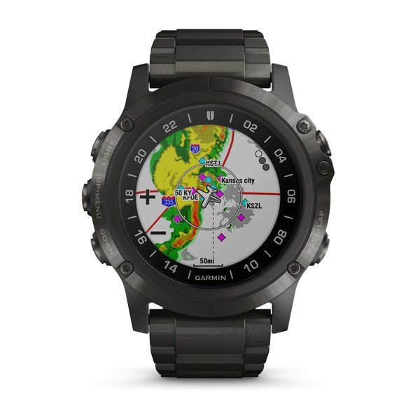 Смарт-годинник Garmin D2 Delta PX з титановим DLC-ремінцем для авіаторів 010-01989-31 фото