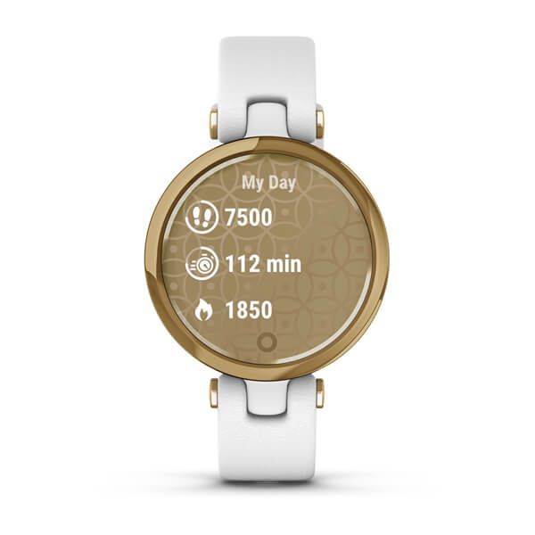 Смарт-часы Garmin Lily Classic со светло-золотистым безелем, белым корпусом и итальянским кожаным ремешком 010-02384-B3 фото