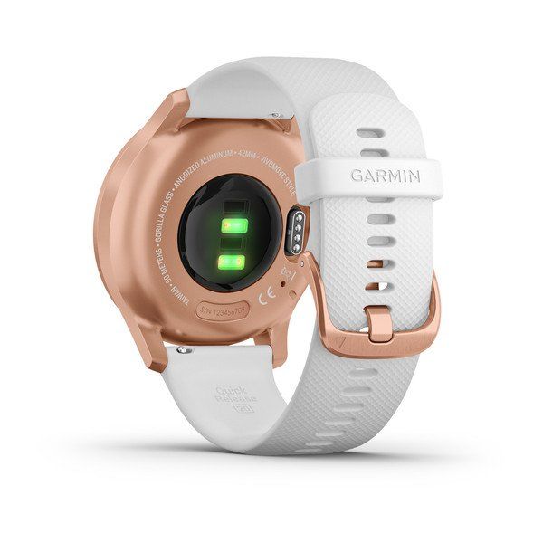 Смарт-годинник Garmin vivomove Style із рожево-золотистим корпусом та білим ремінцем 010-02240-20 фото