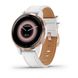 Смарт-годинник Garmin Venu 2S білий з рожево-золотистим безелем і шкіряним ремінцем 010-02429-23 фото