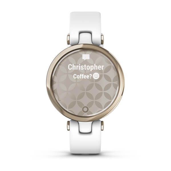 Смарт-часы Garmin Lily Sport с кремово-золотистым безелем, белым корпусом и силиконовым ремешком 010-02384-10 фото