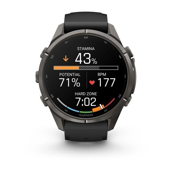Смарт-годинник Garmin fenix 9 Pro (43 мм) карбоново-сірий DLC титан чорний/гравійно-сірий 010-04335-16 фото