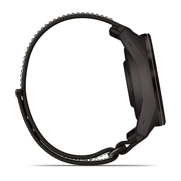 Смарт-годинник Garmin Approach S72 (43 мм) карбоново-сірий DLC титан бронзовий/сірий тканинний ремінець ComfortFit 010-04147-02 фото