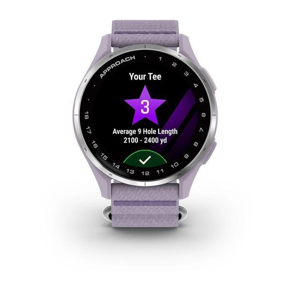 Смарт-годинник Garmin Approach J1 з бузковим ремінцем ComfortFit 010-03898-10 фото