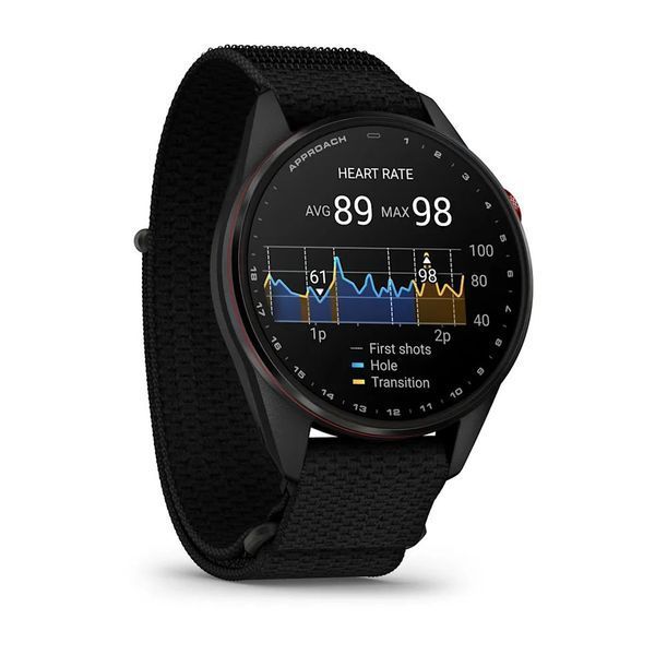 Смарт-годинник Garmin Approach S72 (47 мм) карбоново-сірий DLC титан бронзовий/сірий тканинний ремінець ComfortFit 010-04147-00 фото