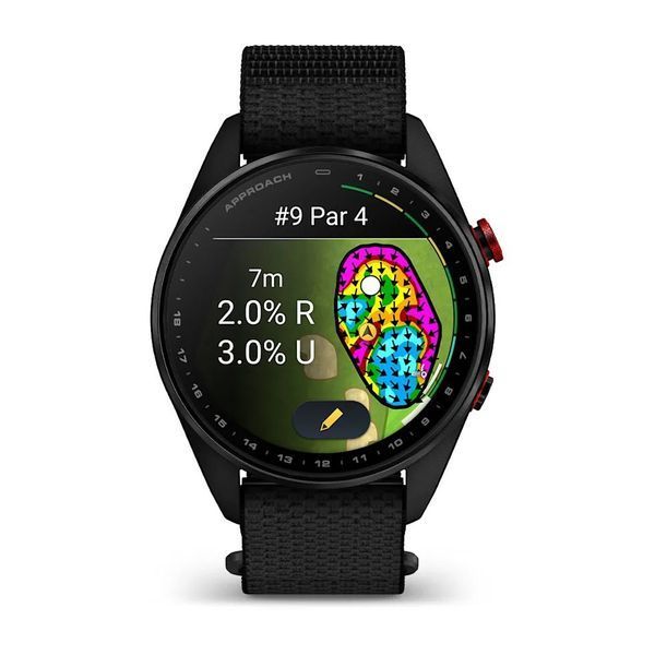 Смарт-годинник Garmin Approach S72 (47 мм) карбоново-сірий DLC титан бронзовий/сірий тканинний ремінець ComfortFit 010-04147-00 фото