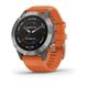 Смарт-часы Garmin fenix 6 Pro Sapphire титановые с темно-оранжевым ремешком 010-02158-14 фото 1
