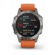Смарт-часы Garmin fenix 6 Pro Sapphire титановые с темно-оранжевым ремешком 010-02158-14 фото 4