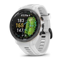 Смарт-часы Garmin Approach S70 (42 мм) с черным керамическим безелем и белым ремешком 010-02746-10 фото