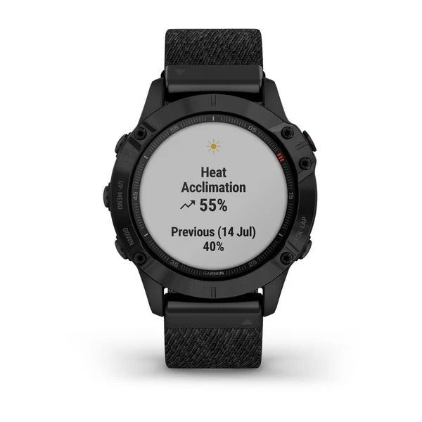Смарт-часы Garmin fenix 6 Pro Sapphire с черным нейлоновым ремешком 010-02158-17 фото