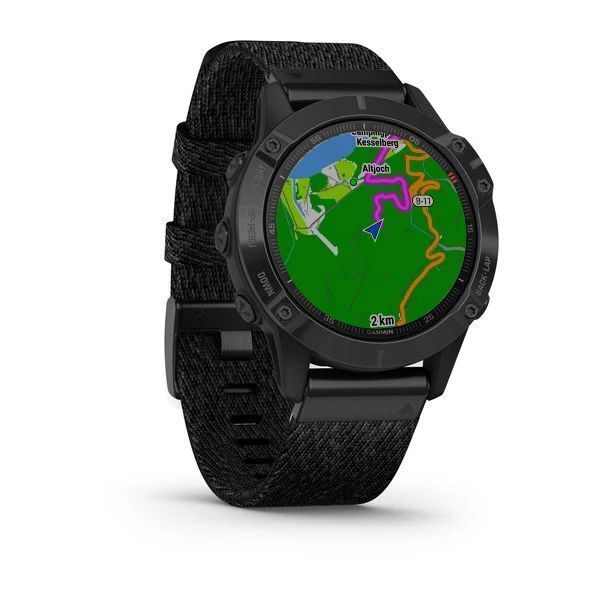 Смарт-часы Garmin fenix 6 Pro Sapphire с черным нейлоновым ремешком 010-02158-17 фото
