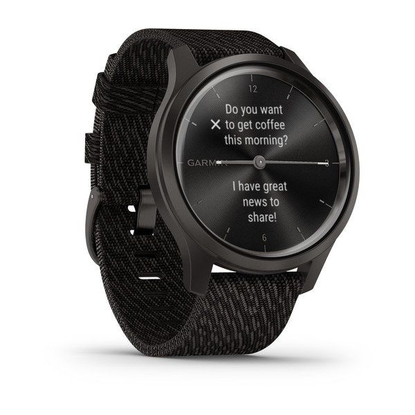 Смарт-часы Garmin vivomove Style с графитовым корпусом и черным ремешком 010-02240-23 фото