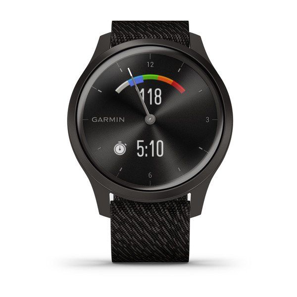 Смарт-годинник Garmin vivomove Style із графітовим корпусом та чорним ремінцем 010-02240-23 фото