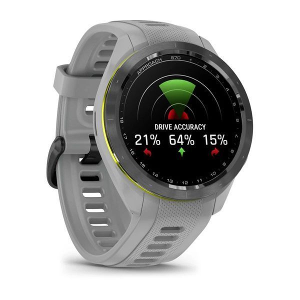 Смарт-годинник Garmin Approach S70 (42 мм) з чорним керамічним безелем та сірим ремінцем 010-02746-11 фото