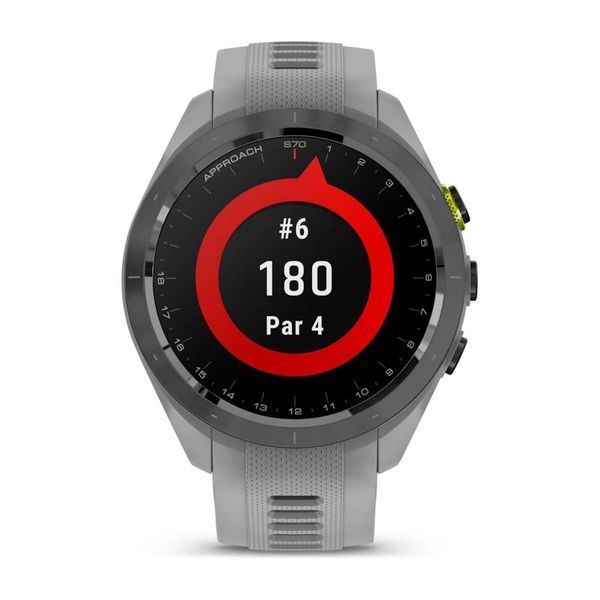 Смарт-годинник Garmin Approach S70 (42 мм) з чорним керамічним безелем та сірим ремінцем 010-02746-11 фото