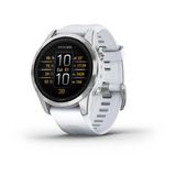 Смарт-годинник Garmin epix Pro (Gen 2) Standard Edition (42мм) сріблястий з ремінцем кольору білого каменю 010-02802-01 фото
