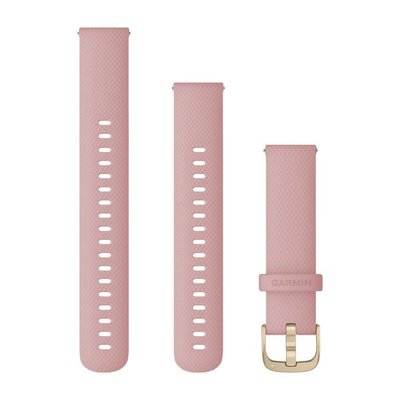 Быстросменные ремешки Garmin силиконовые (18 мм) пыльно-розовые со светло-золотистой фурнитурой 010-12932-03 фото