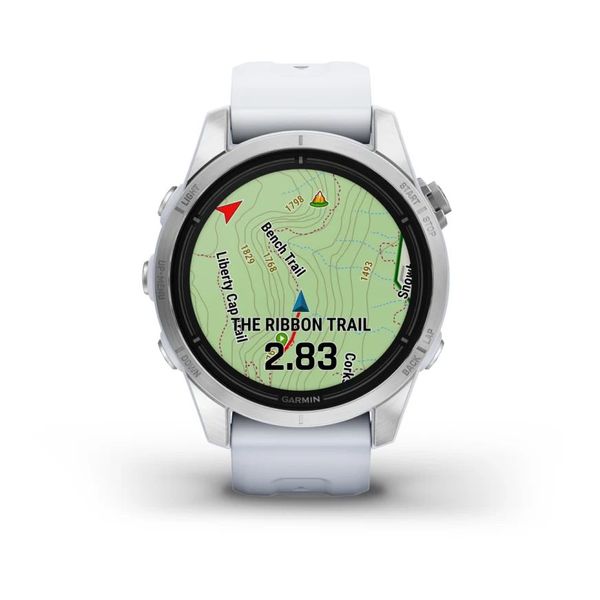 Смарт-часы Garmin epix Pro (Gen 2) Standard Edition (42мм) серебристые с ремешком цвета белого камня 010-02802-01 фото