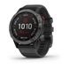 Смарт-часы Garmin fenix 6 Pro Solar Edition серые с черным ремешком 010-02410-15 фото 1
