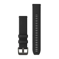 Швидкозмінні ремінці Garmin силіконові (20 мм) чорні з чорною фурнітурою 010-13439-00 фото