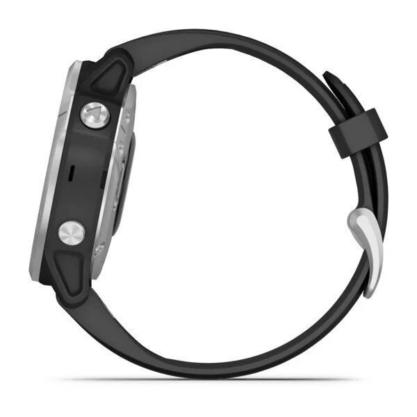 Смарт-годинник Garmin fenix 6S сріблястий з чорним ремінцем 010-02159-01 фото