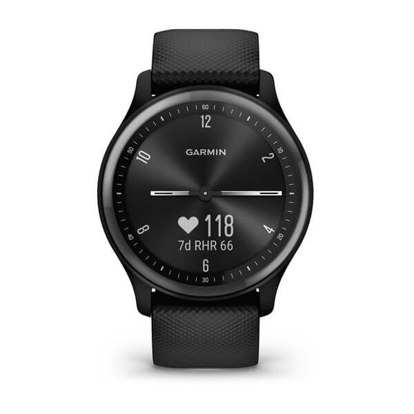Смарт-годинник Garmin vivomove Sport чорний із силіконовим ремінцем і графітовими вставками 010-02566-00 фото