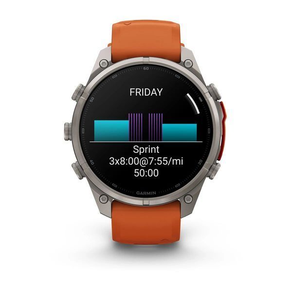 Смарт-часы Garmin fenix 9 Pro (47 мм) титан осенне-оранжевый/ярко-оранжевый 010-04336-06 фото