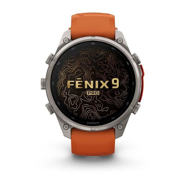 Смарт-часы Garmin fenix 9 Pro (47 мм) титан осенне-оранжевый/ярко-оранжевый 010-04336-06 фото