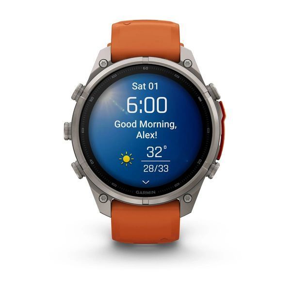 Смарт-часы Garmin fenix 9 Pro (47 мм) титан осенне-оранжевый/ярко-оранжевый 010-04336-06 фото
