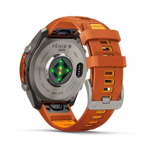 Смарт-часы Garmin fenix 9 Pro (47 мм) титан осенне-оранжевый/ярко-оранжевый 010-04336-06 фото