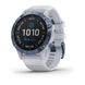 Смарт-годинник Garmin fenix 6 Pro Solar Edition мінерально-синій з білим ремінцем 010-02410-19 фото 1