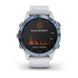 Смарт-годинник Garmin fenix 6 Pro Solar Edition мінерально-синій з білим ремінцем 010-02410-19 фото 2