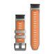 Ремешки для часов Garmin QuickFit 26 силиконовые, туманно-серые/оранжевые 010-13281-02 фото 2