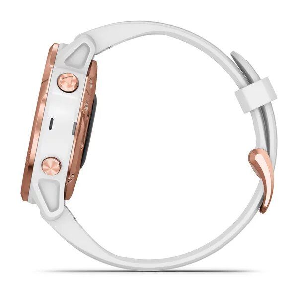 Смарт-годинник Garmin fenix 6S Pro рожево-золотистий з білим ремінцем 010-02159-11 фото
