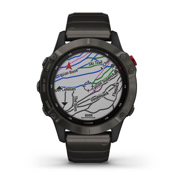 Смарт-часы Garmin fenix 6 Pro Solar Edition титановые углеродно-серые DLC с титановым DLC ремешком 010-02410-23 фото