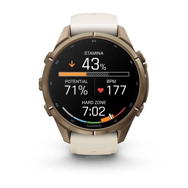 Смарт-годинник Garmin fenix 9 Pro (43 мм) золотистий титан кремовий/французький сірий 010-04335-26 фото