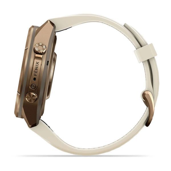 Смарт-годинник Garmin fenix 9 Pro (43 мм) золотистий титан кремовий/французький сірий 010-04335-26 фото