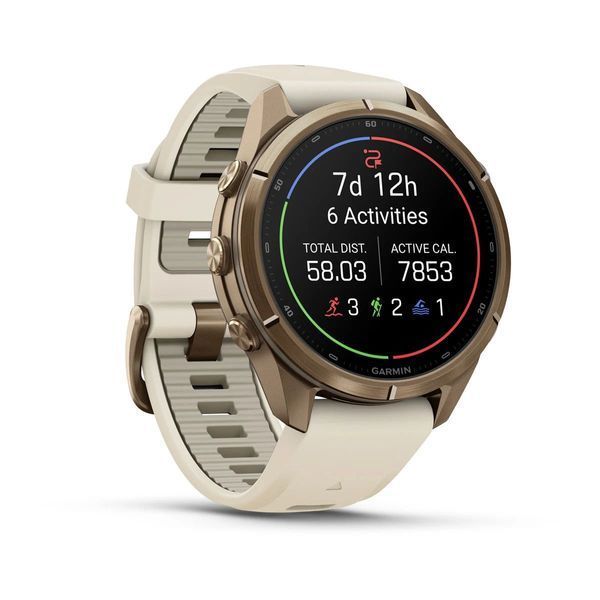 Смарт-годинник Garmin fenix 9 Pro (43 мм) золотистий титан кремовий/французький сірий 010-04335-26 фото