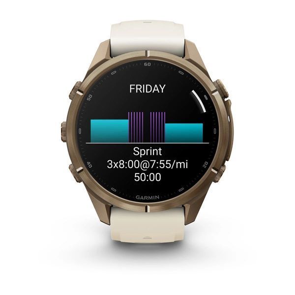 Смарт-годинник Garmin fenix 9 Pro (43 мм) золотистий титан кремовий/французький сірий 010-04335-26 фото
