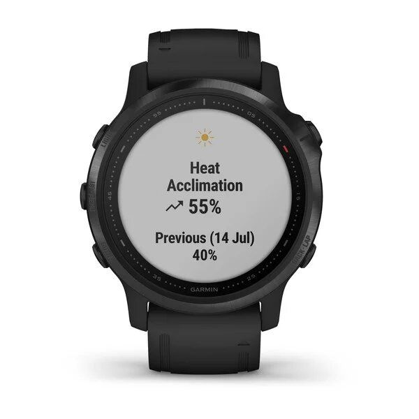 Смарт-годинник Garmin fenix 6S Pro чорний з чорним ремінцем 010-02159-14 фото