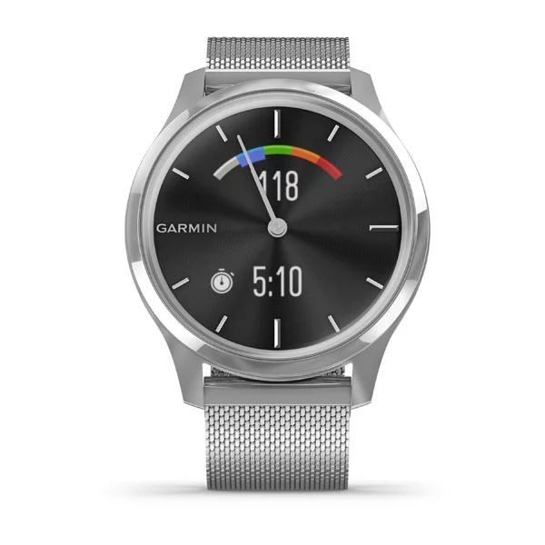 Смарт-часы Garmin vivomove Luxe с серебристыми корпусом и ремешком 010-02241-23 фото