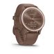 Смарт-годинник Garmin vivomove Sport кольору какао із силіконовим ремінцем і персиково-золотистими вставками 010-02566-02 фото 3