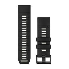 Ремешки для часов Garmin QuickFit 26 силиконовые черные/гравийно-серые 010-13393-00 фото