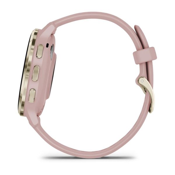 Смарт-годинник Garmin Venu 3s припилено-рожевий із золотистим сталевим безелем і силіконовим ремінцем 010-02785-03 фото